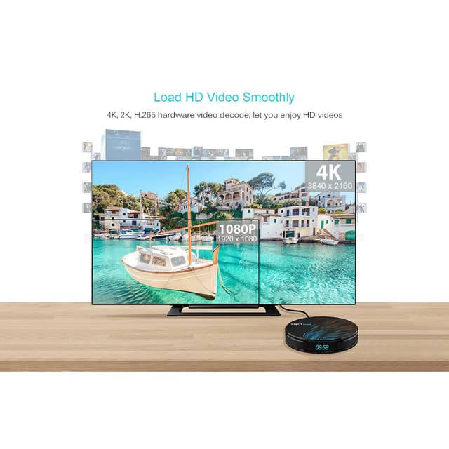 رسيفر واي فاي أندرويد للتلفزيون رباعي النواة وونكت Wownect HK1 Max Android TV Box