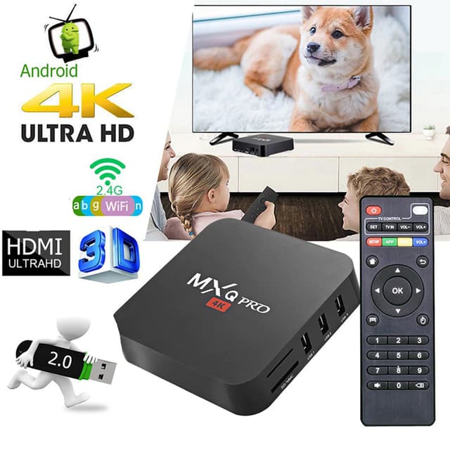 ريسيفر أندرويد للتلفزيون Wownect MXQ Pro Android TV Box 4k