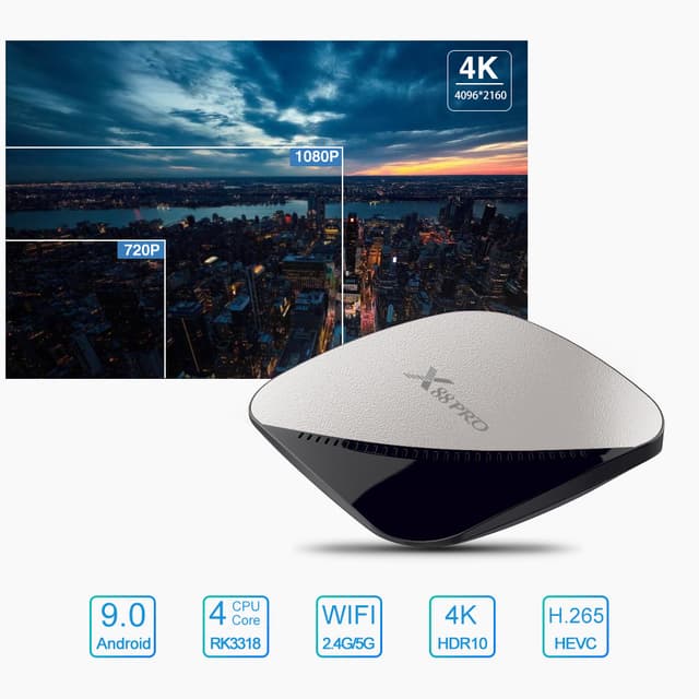 رسيفر أندرويد للتلفزيون Wownect X88 PRO Android TV Box