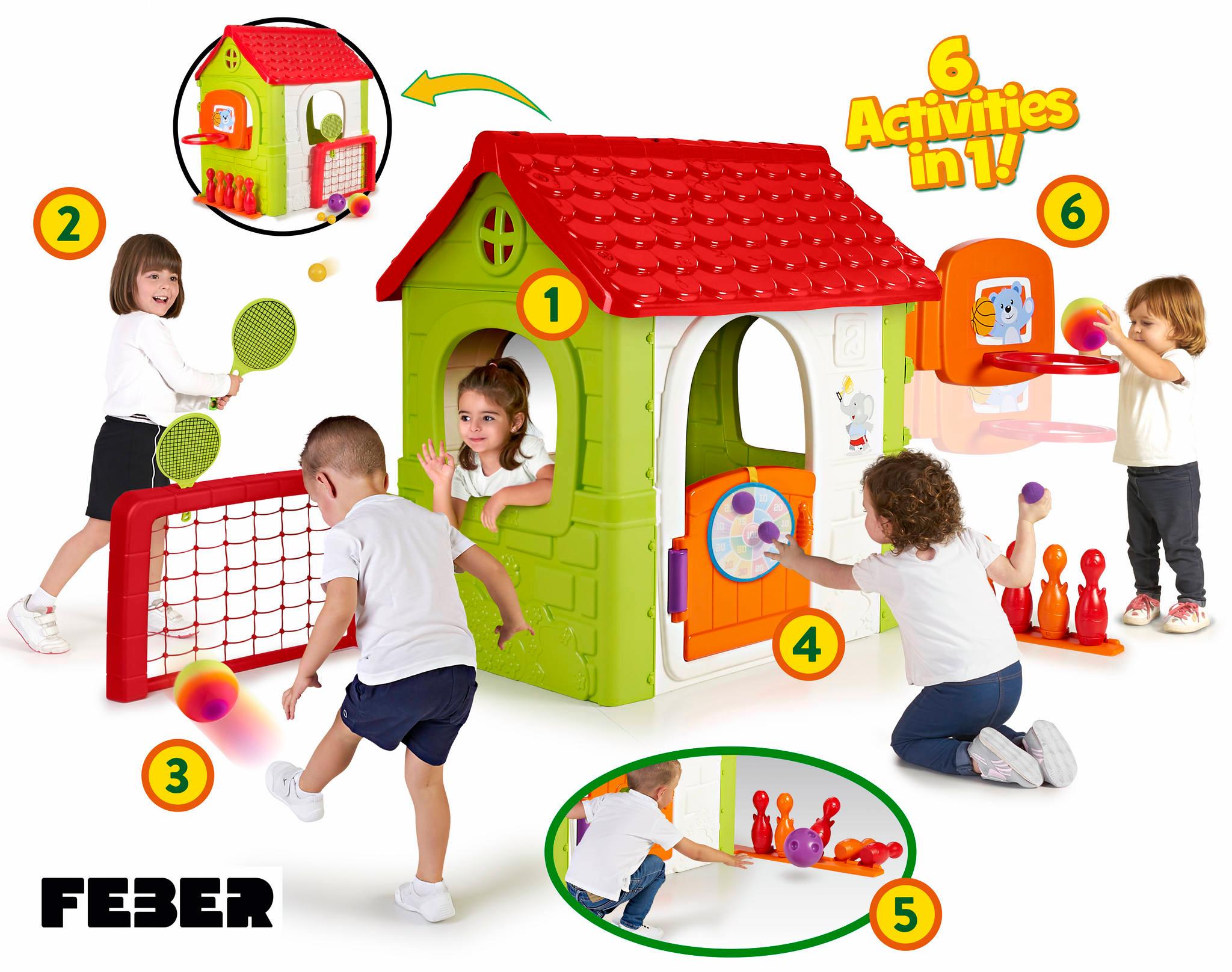 بيت اطفال بلاستيك 6 في 1 فيبير Feber 6 in 1 Multi Activity House