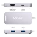 MINIX NEO C Mini, USB-C Multiport Adapter with HDMI [ Compatible with Apple MacBook and MacBook Pro ] - Grey - Grey