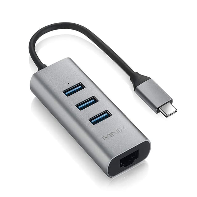 محول متعدد المنافذ لأجهزة الويندوز وماك بوك Gigabit Ethernet Adapter - MINIX