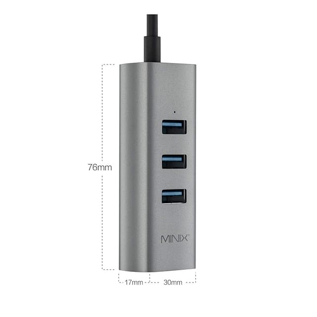 محول متعدد المنافذ لأجهزة الويندوز وماك بوك Gigabit Ethernet Adapter - MINIX