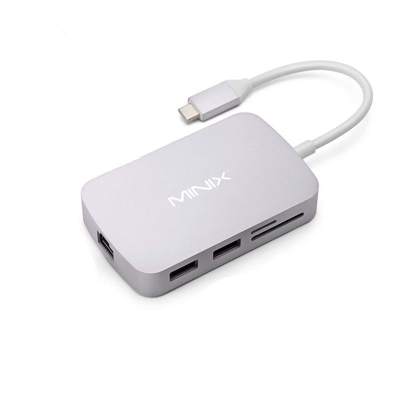MINIX NEO C-X USB-C Multiport Adapter with HDMI Output and 10/100Mbps Ethernet For New MacBook - Grey