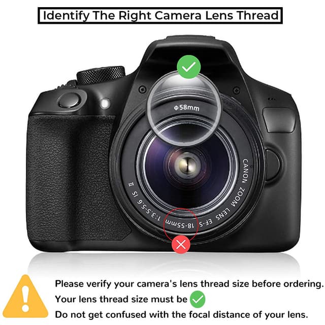 غطاء عدسة احترافي من O Ozone [متوافق مع نيكون وكاميرا كانون DSLR والكاميرات الرقمية وكاميرات الفيديو]