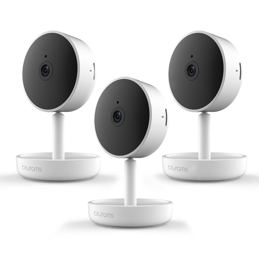 Blurams Home Pro 1080P Security Camera with 2-Way Audio, Siren Alarm, Human/Sound Detection, Night Vision [Pack Of 3] - White