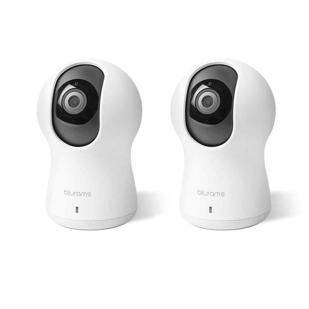 Blurams 720P Dome Lite Security Camera with Motion, Sound Detection, Night Vision, Two-Way Audio - A30 [Pack Of 2] - White