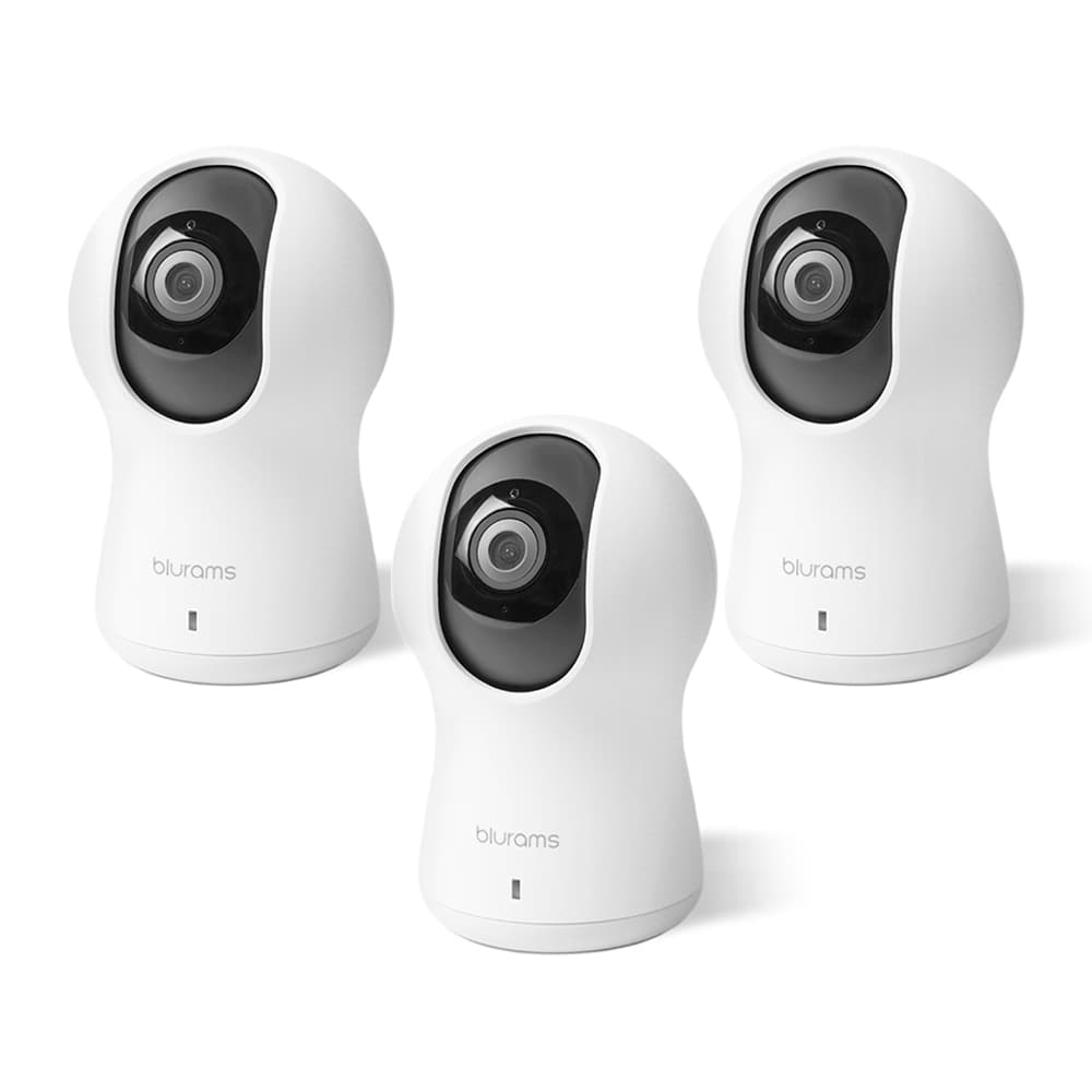 Blurams 720P Dome Lite Security Camera with Motion, Sound Detection, Night Vision, Two-Way Audio - A30 [Pack Of 3] - White