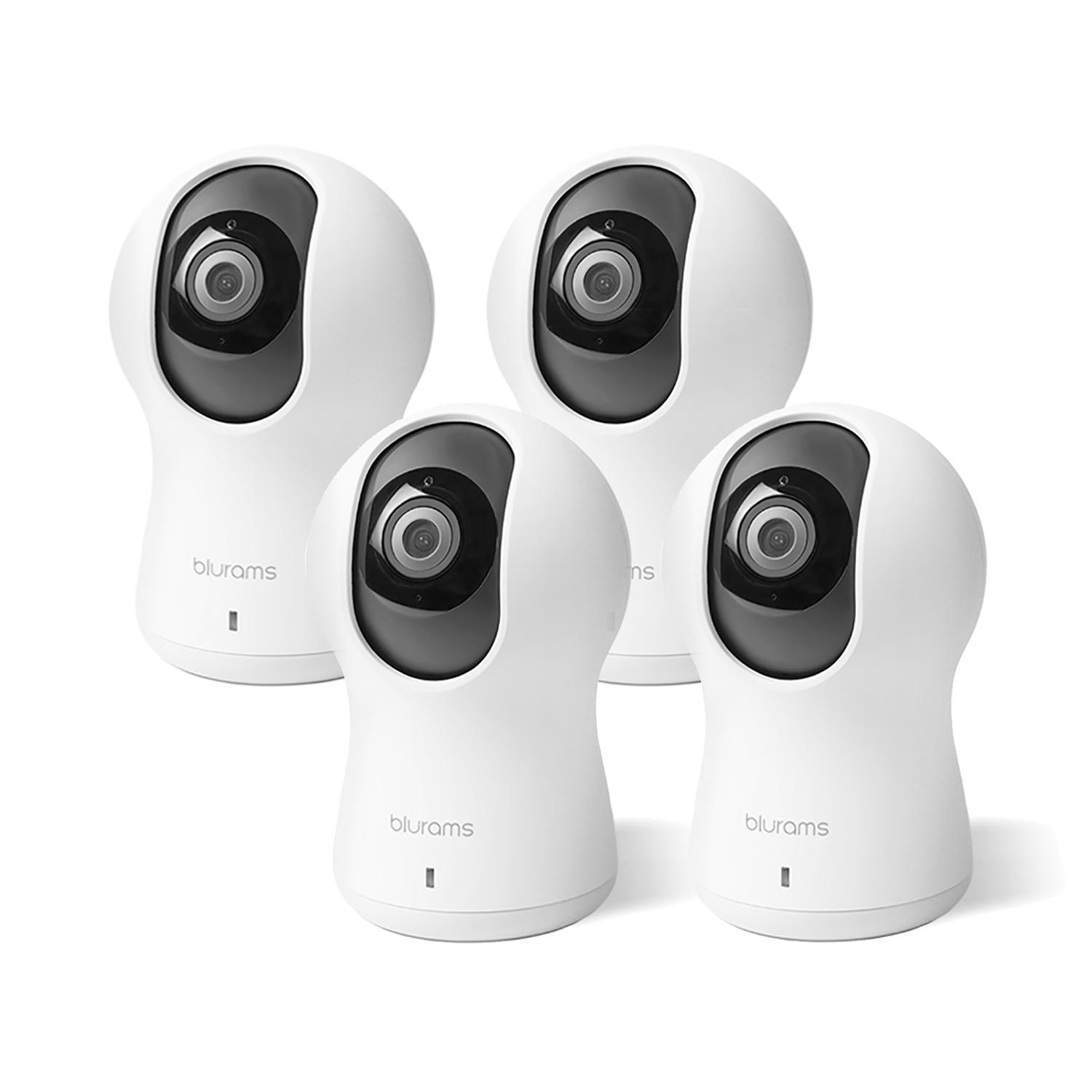 Blurams 720P Dome Lite Security Camera with Motion, Sound Detection, Night Vision, Two-Way Audio - A30 [Pack Of 4] - White