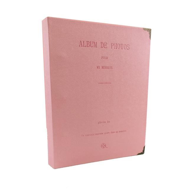 O Ozone 120 Pockets Mini Photo Album for Fujifilm Instax Mini 7s 8 8+ 9 25 26 50s 70 90 Instant Camera Film & Name Card - Beige - Pink