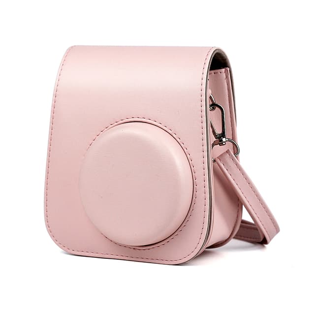 O Ozone Case for Fujifilm Instax Mini 11 Case PU Leather Instant Camera Cover with Adjustable Strap [ Designed Cover for Fujifilm Instax Mini 11 Instant Camera Bag ] - Blush Pink - Pink