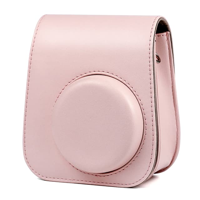 O Ozone Case for Fujifilm Instax Mini 11 Case PU Leather Instant Camera Cover with Adjustable Strap [ Designed Cover for Fujifilm Instax Mini 11 Instant Camera Bag ] - Blush Pink - Pink