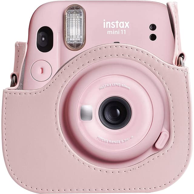 O Ozone Case for Fujifilm Instax Mini 11 Case PU Leather Instant Camera Cover with Adjustable Strap [ Designed Cover for Fujifilm Instax Mini 11 Instant Camera Bag ] - Blush Pink - Pink