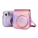 O Ozone Holographic Case for Fujifilm Instax Mini 11 Case PU Leather Instant Camera Cover with Adjustable Strap [ Designed Cover for Fujifilm Instax Mini 11 Instant Camera Bag ] - Pink - Pink