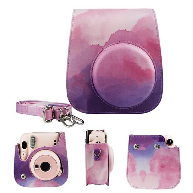 O Ozone Case for Fujifilm Instax Mini 11 Case PU Leather Instant Camera Cover with Adjustable Strap [ Compatible for Fujifilm Instax Mini 11, Mini 9, Mini8 Instant Camera Bag ] - Pink Cloud - Multicolor