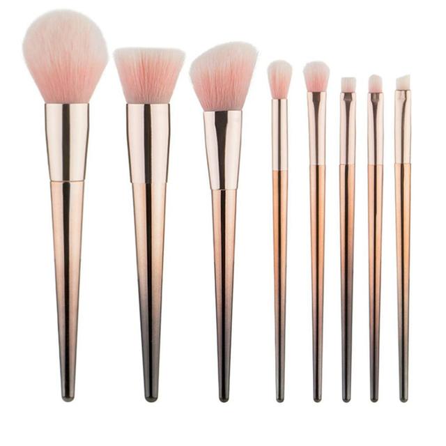 مجموعة فرش المكياج الاحترافية O Ozone - 8 in 1 Professional Makeup Brushes Set Unique 8 Pcs - SW1hZ2U6MTI1Nzk0