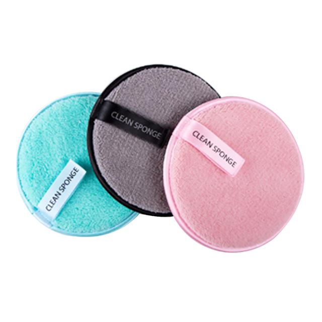 O Ozone Reusable Makeup Remover Sponge Cloth Face & Eye Cleansing Round Circle Puff Eco-friendly Washable Makeup Removing Pad [3 Per pack] Microfiber Face Cleansing - Multicolor - SW1hZ2U6MTI1ODA1