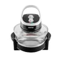 Geepas GHO34048UK Halogen Oven Countertop Air Fryer - Infrared Convection Cooker with Glass Cooking Bowl - Ideal for Healthy Meals, Great for Chicken, Steak, Fish, Ribs, Shrimp, More - 126410