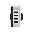 Geepas 4 USB Charger - Power Port 4, Travel Charger, Ideal for iPhone XS/XS Max/XR/X/8, Galaxy S8/Note 3, iPad Air 2/mini 3, and More