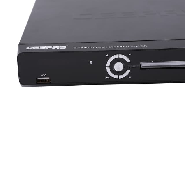 مشغل دي في دي Geepas HD DVD Player - Portable Design with Multiple Features & Various Connecting Ports
