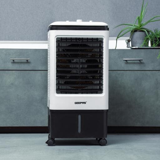 مكيف صحراوي متنقل جيباس 3 سرعات Geepas Air Cooler Ice Compartment & Remote Control Portable Ergonomic Design - 84677