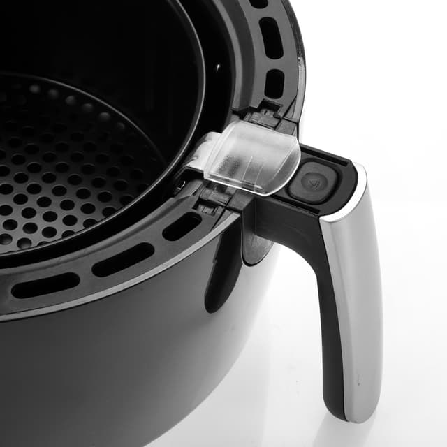 قلاية هوائية صغيرة من جيباس بسعة 1.8 لتر بموقت أسود جيباس Geepas Black Timer Control 1.8L Overheat Protection Small Air Fryer