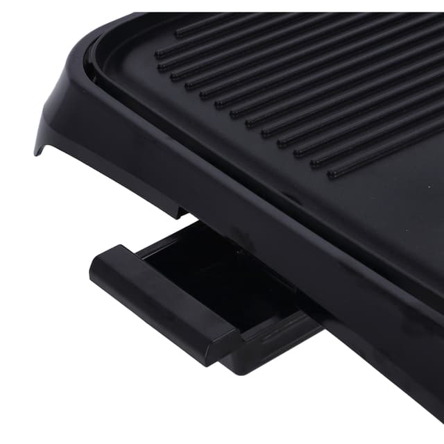 Geepas GBG63040 1600W Electric Barbeque Grill - Adjustable Thermostat Non-Stick Smokeless Grill Indoor with Glass Lid - Overheat Protection & On Indicator Light - Ideal for Bacon, Beef, Chicken, Veggies & More