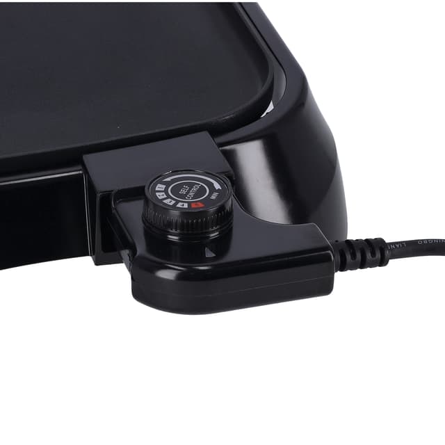 Geepas GBG63040 1600W Electric Barbeque Grill - Adjustable Thermostat Non-Stick Smokeless Grill Indoor with Glass Lid - Overheat Protection & On Indicator Light - Ideal for Bacon, Beef, Chicken, Veggies & More