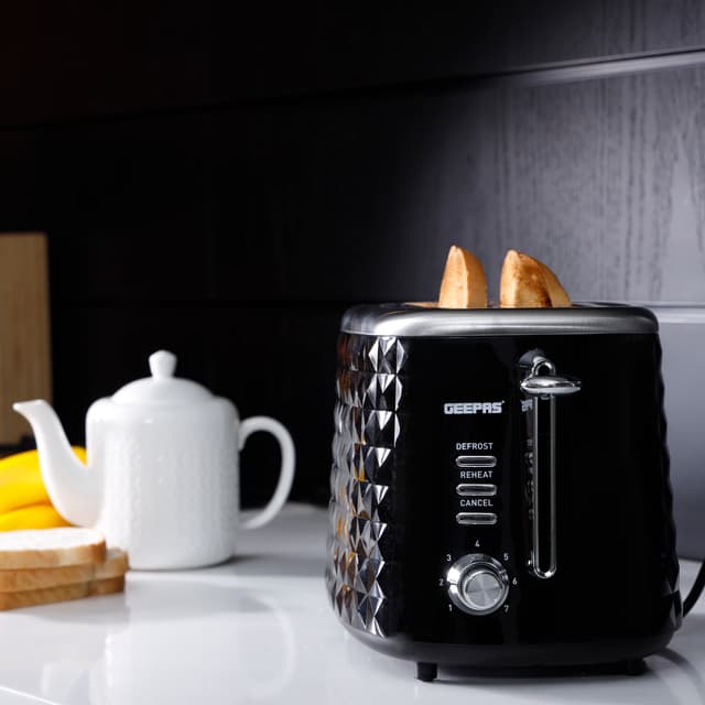 حماصة توست 850 واط شريحتين جيباس Geepas 2 Slice 850W Bread Toaster - 126930