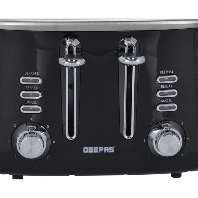 توستر جيباس محمصة خبز 4 شرائح Geepas Bread Toaster 4 Slice - 126935