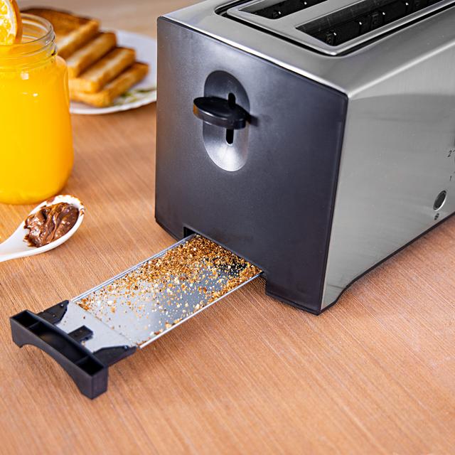 توستر للخبز Geepas 4 Slice Toaster Stainless Steel - SW1hZ2U6MTM1NTY4