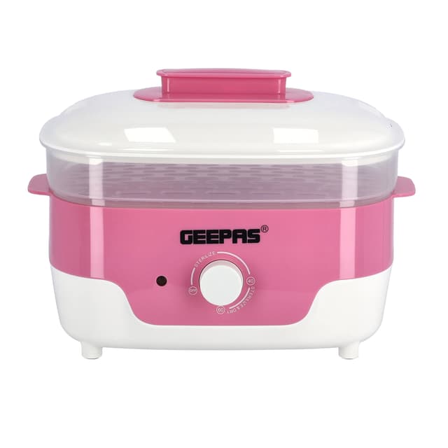 Geepas Baby Bottle Sterilizer 650W - 6Pcs Bottle Steam Sterilizer Capacity & Dryer with Knob, PP/BPA Free with Dry Protection, Drying time Control