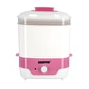 Geepas Baby Bottle Sterilizer 650W - 6Pcs Bottle Steam Sterilizer Capacity & Dryer with Knob, PP/BPA Free with Dry Protection, Drying time Control