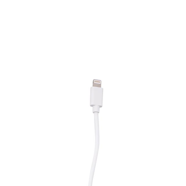 Geepas Lightning Cable - iPhone Charger Cable, USB Fast Charging Cable for iPhone 7 plus/ 7/ 6s/ 6 plus/ 5c/ iPad pro/ iPad air and other apple models - White - SW1hZ2U6MTM1NjMx