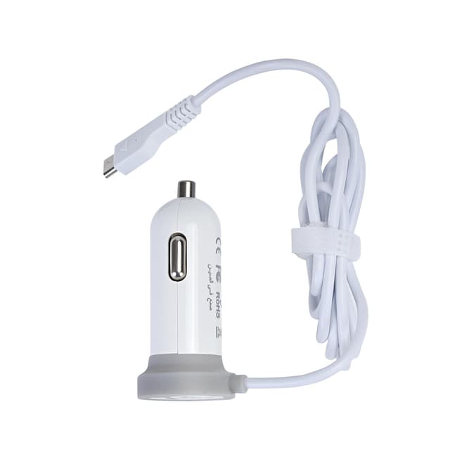Geepas Car Charger- 2.1A, Fast Car Charger, Mini Cigarette, USB Adapter, Quick Charge Compatible with Note 9/Galaxy S10/S9/S8 - 2 Device Connecting Option