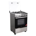 Geepas 60*60 Cm Cooking Range - 4 Gas Euro Pool Type Burners Convection Oven with Lamp, Durable Metal Knobs - Perfect for Cook, Bake & Grill