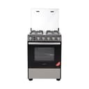 Geepas 60*60 Cm Cooking Range - 4 Gas Euro Pool Type Burners Convection Oven with Lamp, Durable Metal Knobs - Perfect for Cook, Bake & Grill