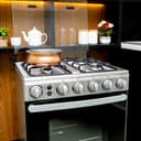 Geepas 60*60 Cm Cooking Range - 4 Gas Euro Pool Type Burners Convection Oven with Lamp, Durable Metal Knobs - Perfect for Cook, Bake & Grill