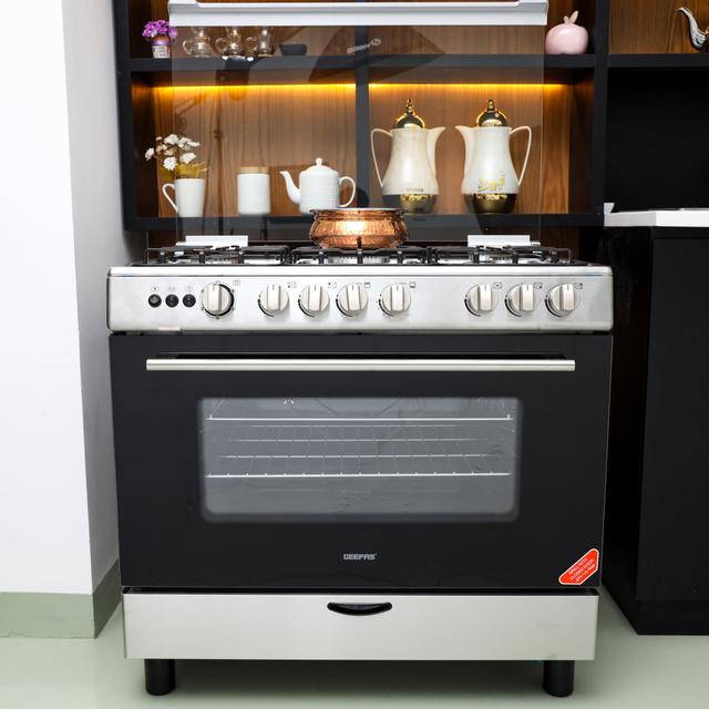 فرن غاز Geepas 90*60 Cm Cooking Range with Oven - SW1hZ2U6MTUzNTA3