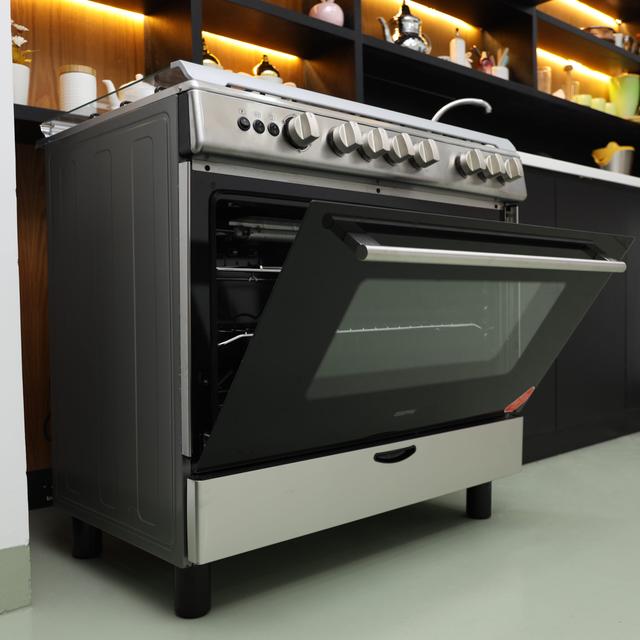 فرن غاز Geepas 90*60 Cm Cooking Range with Oven - SW1hZ2U6MTUzNTA5