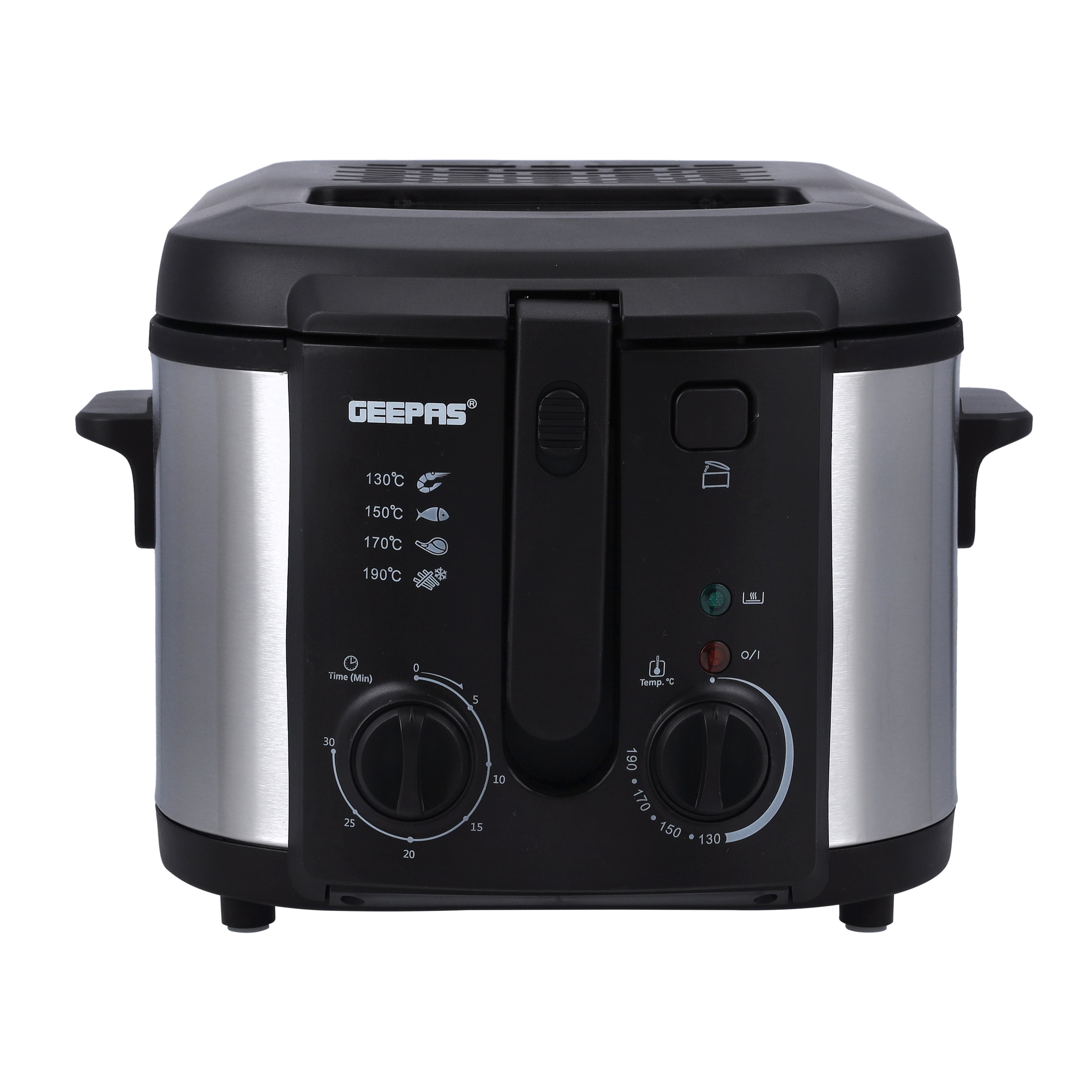 Geepas Deep Fryer 3L Adjustable Temperature 130-190 With 30 Minute Timer & Indicator Light