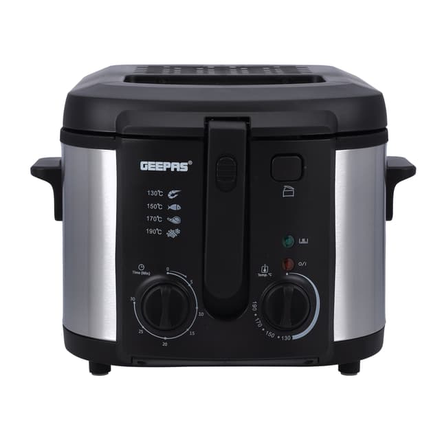 Geepas Deep Fryer 3L Adjustable Temperature 130-190 With 30 Minute Timer & Indicator Light - 257303