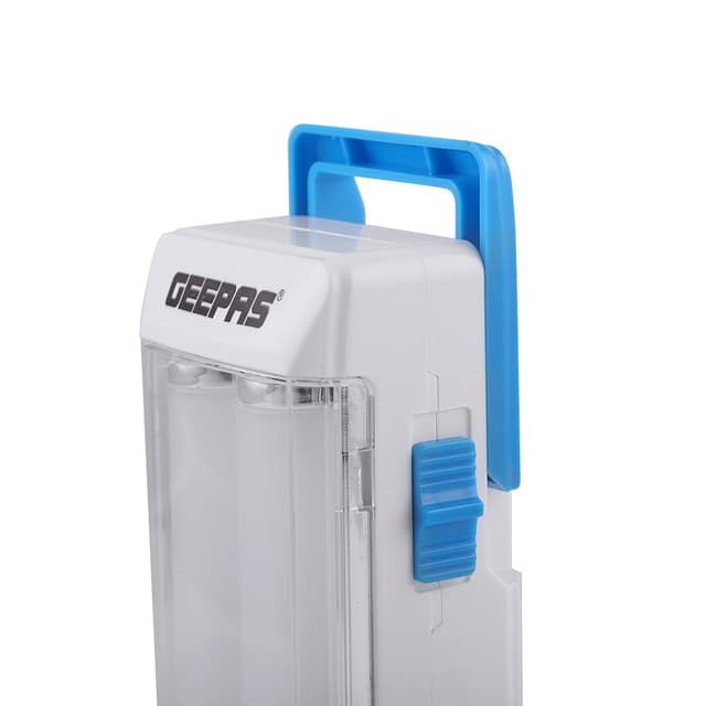 Geepas GE53013 Rechargeable LED Lantern - Emergency Lantern with Portable Handle - 18 Pcs SMD 0.2W Hi-Power Luminous LEDs, 4 Hours Working (One Tube)