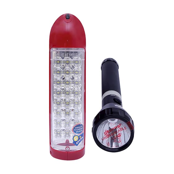 مصباح و كشاف Geepas Rechargeable LED Emergency & Flashlight