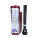 Geepas Rechargeable LED Lantern & 1Pc Torch - Emergency Lantern with Light Dimmer Function - 24 Pcs Super Bright LEDs- Ideal for Outings, Trekking, Campaigning & More - SW1hZ2U6MTUyNzgx