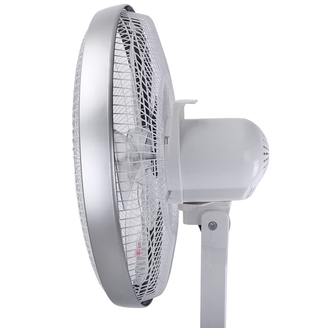 Geepas GF9466 16" Stand Fan With Remote Control 50W - 3 Speed, 5 Leaf Blade, Adjustable Height & Tilt Setting With Led Display - Auto Off - 2 Years Warranty