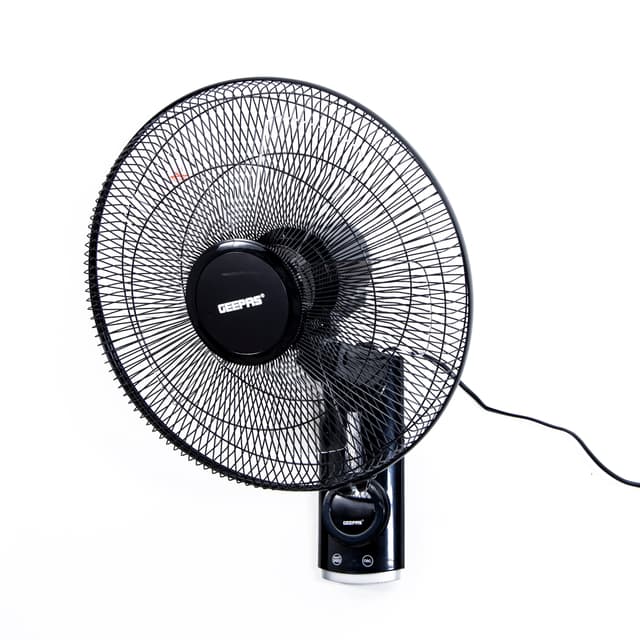 Geepas 16-Inch Wall Fan 60w - 3 Speed Settings With 7.5 Hours Timer | Wide Oscillation & Oveheat Protectio| Ideal For Home Green House Work Room Or Office Use