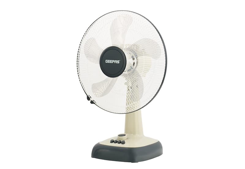 Geepas GF9616 16-Inch Table Fan - 3 Speed Settings with Wide Oscillation - 5 Leaf Blade for Cooling Fan for Desk, Home or Office Use - 2 Year Warranty