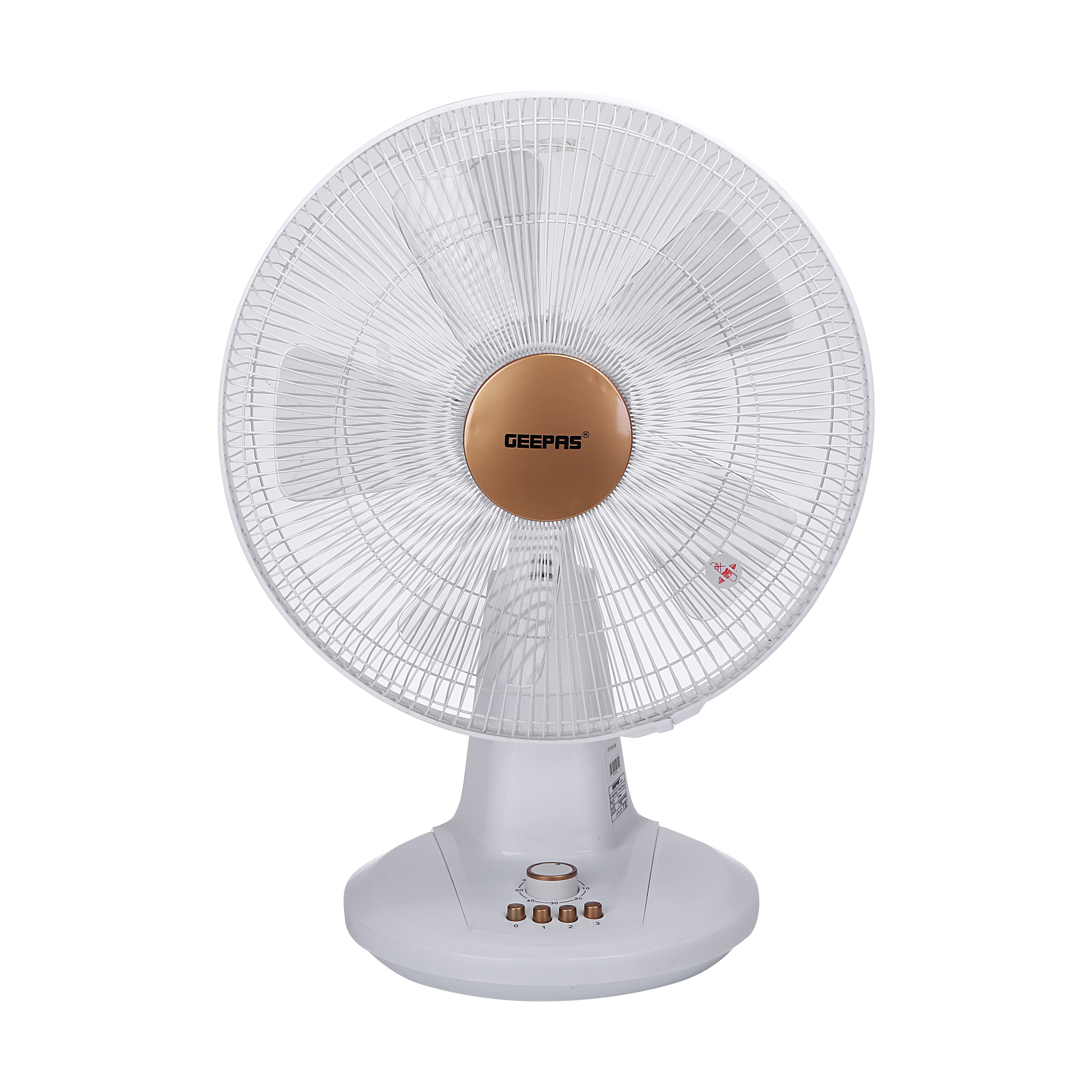 Geepas GF9625 16-Inch Table Fan - 3 Speed Settings with Wide Oscillation - 5 Leaf AS Blade for Cool Air -Perfect for Desk, Home or Office Use - 2 Years Warranty