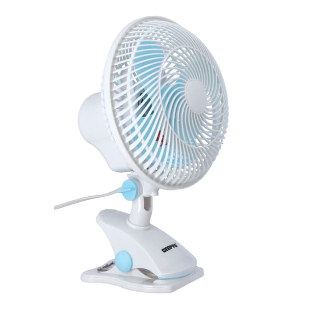 Geepas GF9626 Mini Desk Fan - Oscillation - 2 Speed Control - 3 Blade Design with Safety Grill - Ideal for Home, Offices, Libraries, Camping & More - 120828